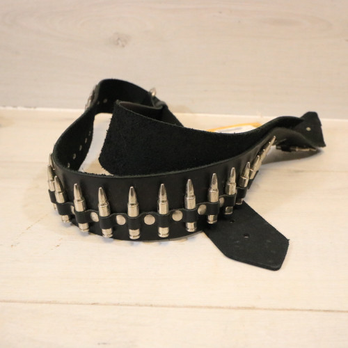 Vist Large View of Product Image Which is Used Levy's BLACK LEATHER BULLET STRAP Guitar Accessory 41108-S000061783
