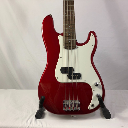 Used Squier AFFINITY P BASS P Type Bass Guitar Red 4-String 41128-S000106483