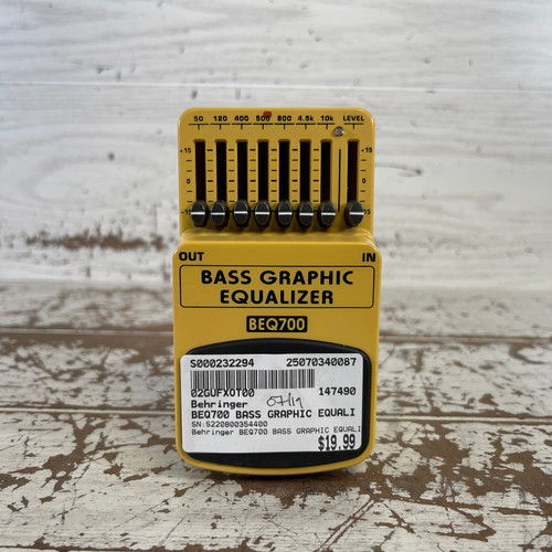 Used - Behringer BEQ700 BASS GRAPHIC EQUALIZER EQ Pedal 40087-S000232294