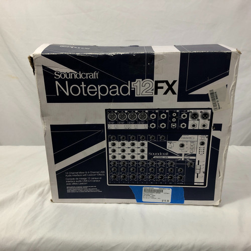 Used Soundcraft NOTEPAD 12FX Compact Mixer 41128-S000106489