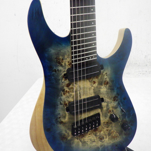 Used Schecter Reaper 7 String Electric Guitar Blue 40042-S000259073