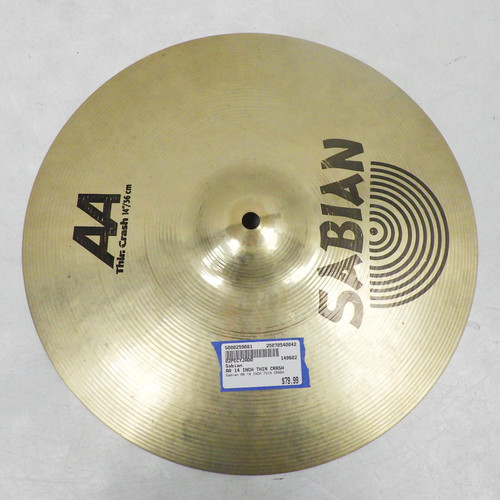 Used Sabian AA 14 Inch Thin Crash Cymbal 40042-S000259081