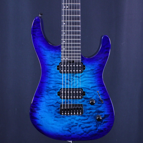 Vist Large View of Product Image Which is Used Jackson DINKY DK7Q 7-STRING GUITAR Super S Electric Guitar Blue 7-String 40123-S000130827