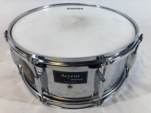 Used Vintage 14" Ludwig ACCENT STEEL Snare Drum 41127-S000057700