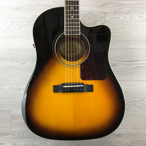 Vist Large View of Product Image Which is Used Epiphone AJ-220SCE/VS ACOUSTIC Laminate Top Acoustic Guitar Sunburst 41124-S000204932