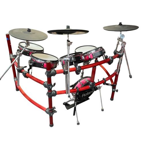 Used Roland V-SESSION RED W TD10 BRAIN Electronic Drum Kit 40090-S000079773
