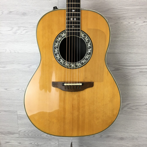 Vist Large View of Product Image Which is Used Ovation 1617-4 DEEP BOWL A/E W/HSC Vintage Solid Top Acoustic Guitar Wood 41124-S000204967