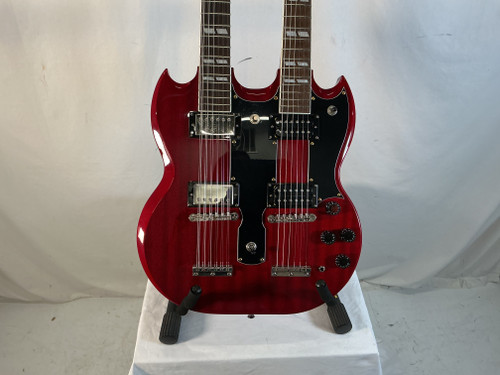 Vist Large View of Product Image Which is Used Epiphone G1275 DOUBLE NECK SG SG Type Electric Guitar Red 6-String 40012-S000303803
