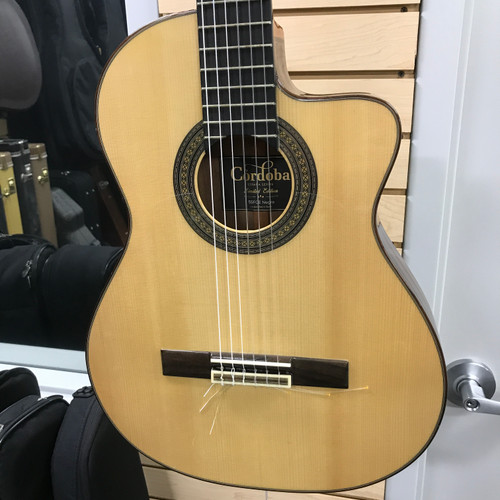 Used Cordoba 55FCE NEGRA Solid Top Acoustic Guitar Natural 41125-S000039480