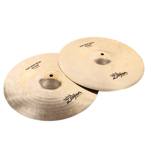 Used Zildjian UNMATCHED BRILLIANT HI HATS 14 Hi Hat Cymbals 14"