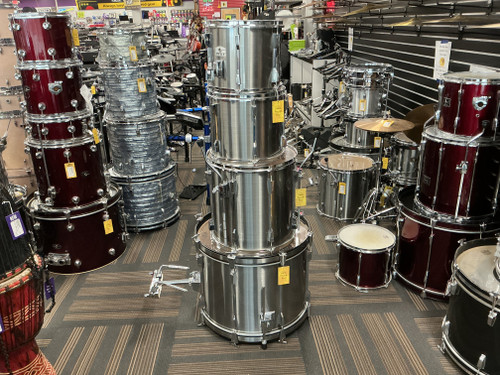 Vist Large View of Product Image Which is Used Tama MIJ ROCKSTAR 4PC Drum Shell Kit Silver/Gray 40012-S000303844