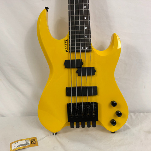 Used Kiesel VADER 5 Modern Metal Bass Guitar Yellow 5-String 41128-S000106695