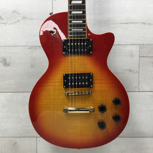 Vist Large View of Product Image Which is Used Stagg Phoenix Inlay LP Type Electric Guitar Cherry Sunburst 40051-S000115450