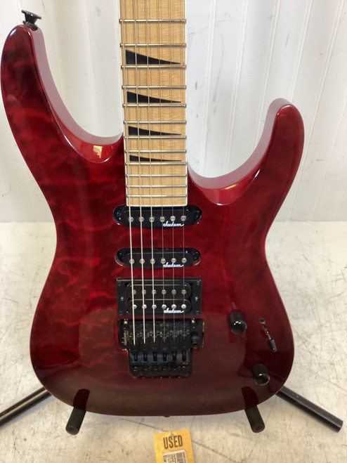 Vist Large View of Product Image Which is Used Jackson JS34Q DINKY DKAM WITH HARDSHELL Pointy Electric Guitar Blue 6-String 40107-S000153174