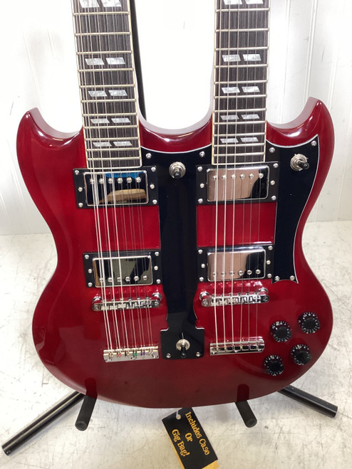 Used Cozart DOUBLE NECK W/HARDSHELL CASE Electric Guitar Red Other 40107-S000153173