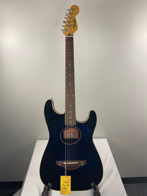 Vist Large View of Product Image Which is Used Fender Stratacoustic Guitar Vintage Laminate Top Acoustic Guitar Black