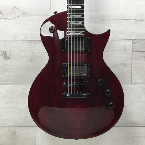Vist Large View of Product Image Which is Used LTD EC1000 Deluxe Quilt Top LP Type Electric Guitar Red 40051-S000115454