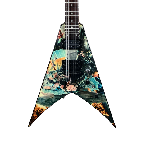 Vist Large View of Product Image Which is Used Dean DAVE MUSTAINE V ABOMINATION Electric Guitar Custom Graphics 6-String 40083-S000152903
