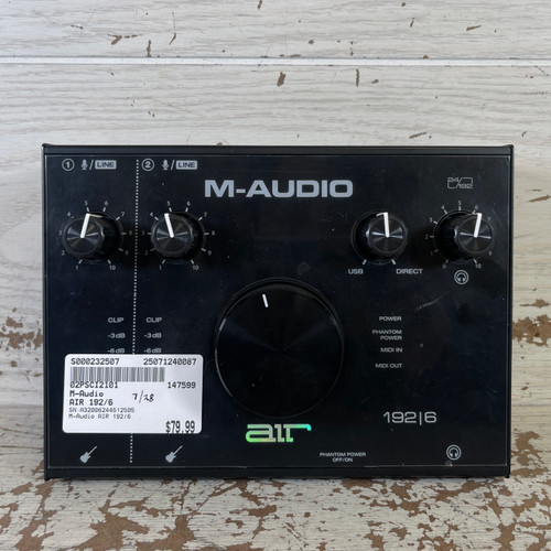 Vist Large View of Product Image Which is Used - M-Audio AIR 192/6 Computer Interface 40087-S000232507