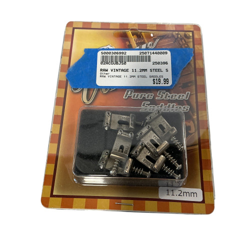 Vist Large View of Product Image Which is Used RAW VINTAGE 11.2MM STEEL SADDLES Guitar Hardware 40009-S000306992