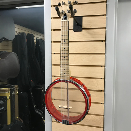Vist Large View of Product Image Which is Used Gold Tone BANJOLELE Ukulele Red 41125-S000039510
