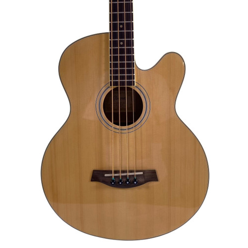 Used Ibanez AEB5E Acoustic Bass Guitar Natural 4-String 40090-S000079841
