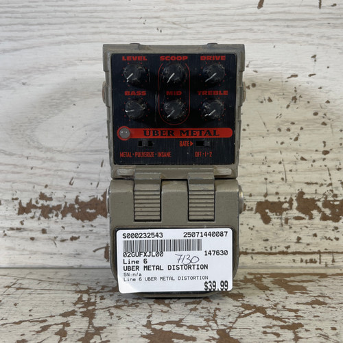 Vist Large View of Product Image Which is Used - Line 6 UBER METAL Distortion Pedal 40087-S000232543