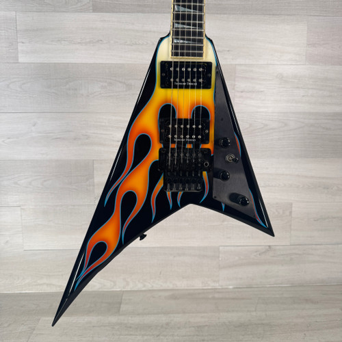 Vist Large View of Product Image Which is Used Jackson USA Select Rhoads RR1 Electric Guitar - Hot Rod Flames - Case Included 40112-S000178661