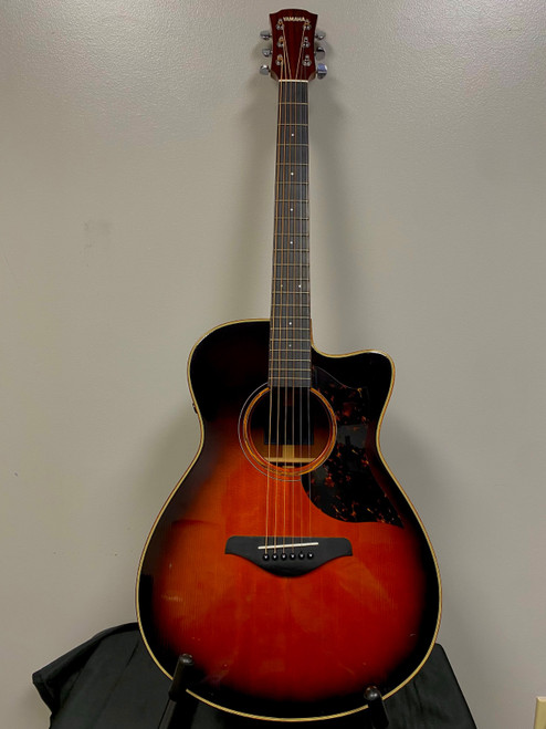 Vist Large View of Product Image Which is Used Yamaha AC3M ARE Solid Top Acoustic Guitar Tobacco Sunburst