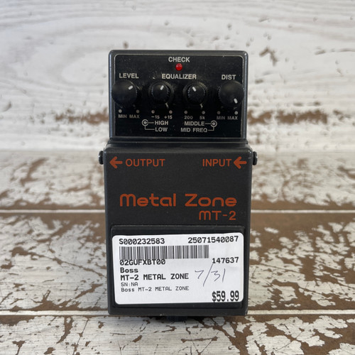Vist Large View of Product Image Which is Used - Boss MT-2 METAL ZONE Distortion Pedal 40087-S000232583
