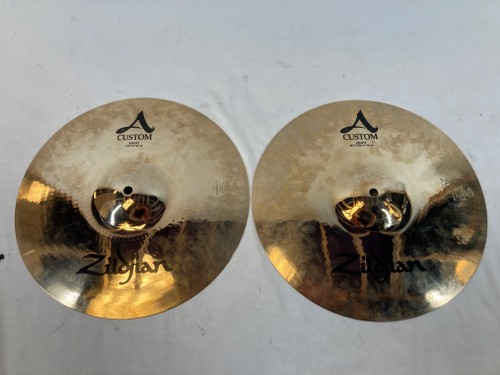 Used Zildjian 14" A Custom Hi Hat Cymbals 41127-S000057821