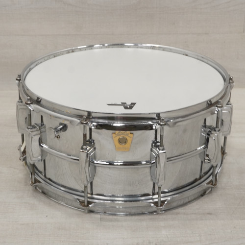 Vist Large View of Product Image Which is Used Ludwig 14x6.5 Converted Super Sensitive Vintage Metal Snare Drum 40015-S000328691