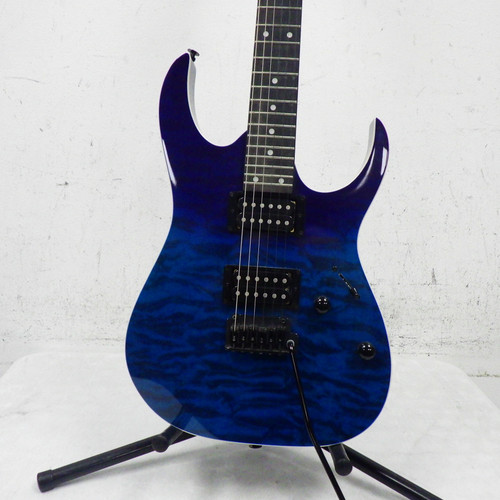 Used Ibanez Gio GRG120QASP Electric Guitar Electric Guitar Blue 40042-S000259503