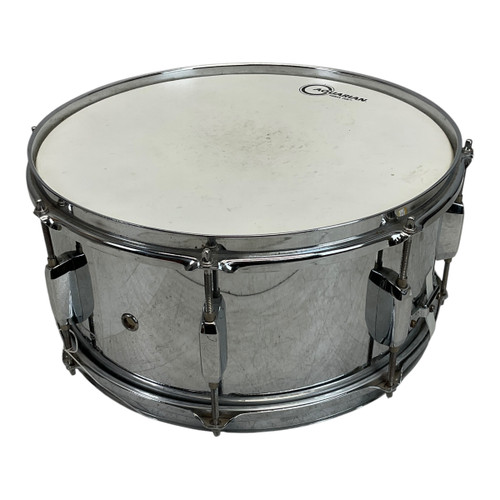 Used Pearl 14x6 Steel Shell Metal Snare Drum  41117-S000051382