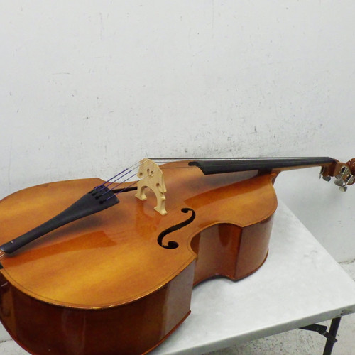 Vist Large View of Product Image Which is Used Erich Pfretzschner 890 3/4 Double Bass Orchestral Instrument 3/4 Size