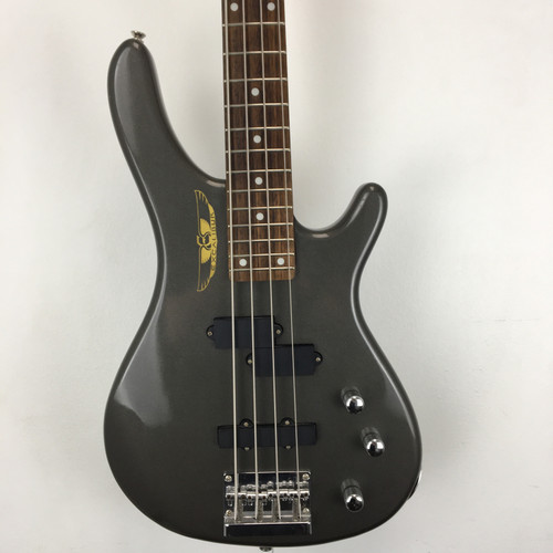 Used EXCALIBUR 4-STRING BASS Modern Metal Bass Guitar Silver/Gray 4-String 41124-S000205187