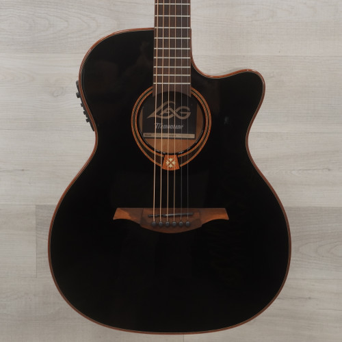 Vist Large View of Product Image Which is Used Lag T118ASCE Solid Top Acoustic Electric Guitar Black 40015-S000328821