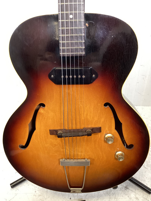 Vist Large View of Product Image Which is Used Gibson 1956 ES-125 WITH HARDSHELL Vintage Semi-Hollow Electric Guitar Sunburst 6-String