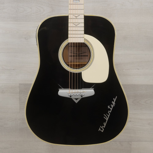 Vist Large View of Product Image Which is Used Esteban The Vintage Solid Top Acoustic Guitar Black AS IS 40015-S000328851