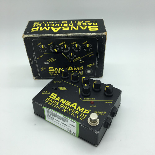 Used Tech 21 SANSAMP BASS DRIVER DI Bass Pre-Amp Pedal 41124-S000205211