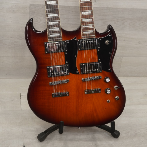 Vist Large View of Product Image Which is Used Double Neck Electric Guitar Sunburst 40015-S000328901
