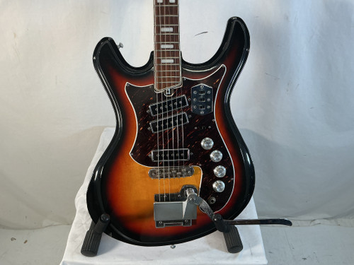 Vist Large View of Product Image Which is Used Silvertone 1441 Vintage Electric Guitar Sunburst 6-String