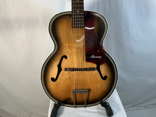Vist Large View of Product Image Which is Used Harmony H1213 Vintage Laminate Top Acoustic Guitar Honey Burst 40012-S000304259