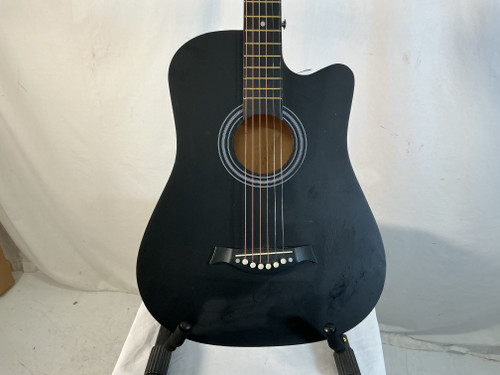 Vist Large View of Product Image Which is Used NO BRAND GUITAR AS IS Laminate Top Acoustic Guitar Black 40012-S000304306