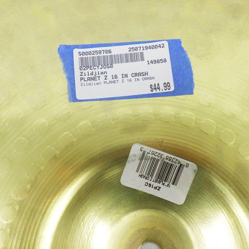 Vist Large View of Product Image Which is Used Zildjian PLANET Z 16 IN CRASH Crash Cymbal 16" 40042-S000259706