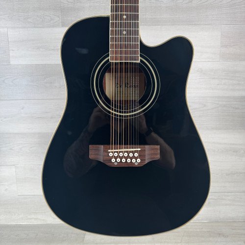 Vist Large View of Product Image Which is Used De Rosa GACE41-AW12 12-string Acoustic-electric Guitar - Black 40112-S000178746