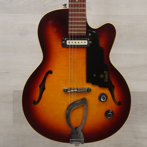 Vist Large View of Product Image Which is Used Guild M-65SB Semi-hollow Electric Guitar Sunburst 40015-S000328986