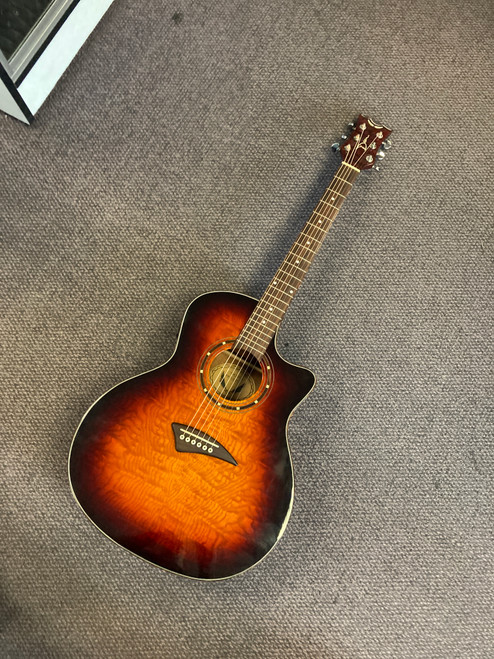 Used Dean EXOTICA XQA TBZ Solid Top Acoustic Guitar Sunburst 40085-S000105614