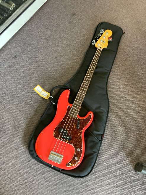 Used Squier CLASSIC VIBE 60S P-BASS P Type Bass Guitar Red 4-String 40085-S000105618