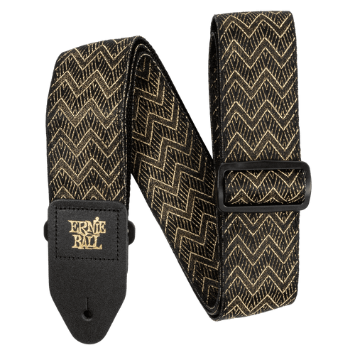 Vist Large View of Product Image Which is New Ernie Ball Jacquard Golden Waves Strap 40015-EB5626